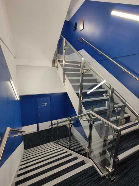 glass balustrades installed at bhafc
